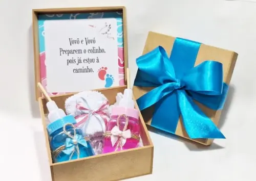 Kit Aromatizador Presente Anúncio de Gravidez Avós