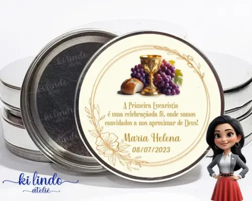 Latinha Personalizada Lembrancinha de Primeira Eucaristia