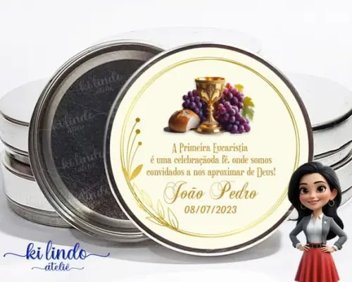 Latinha Personalizada Lembrancinha de Primeira Eucaristia