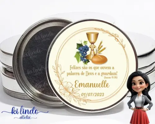 Latinha Personalizada Lembrancinha de Primeira Eucaristia
