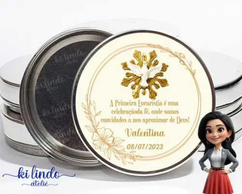 Latinha Personalizada Lembrancinha de Primeira Eucaristia
