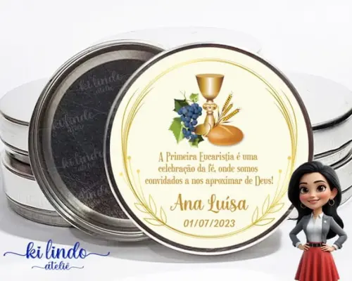 Latinha Personalizada Lembrancinha de Primeira Eucaristia