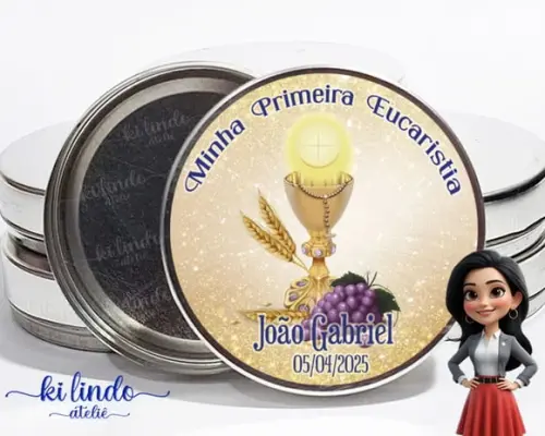 Latinha Personalizada Lembrancinha de Primeira Eucaristia