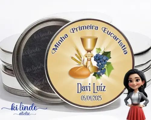 Latinha Personalizada Lembrancinha de Primeira Eucaristia