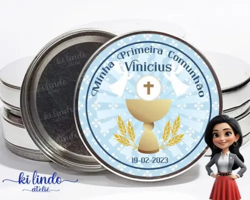 Latinha Personalizada para Lembrancinha de Primeira Comunhão