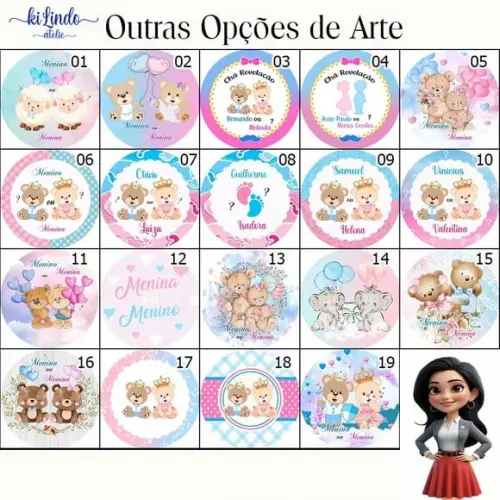 Lembrancinha de Chá de Revelação Ursinhos