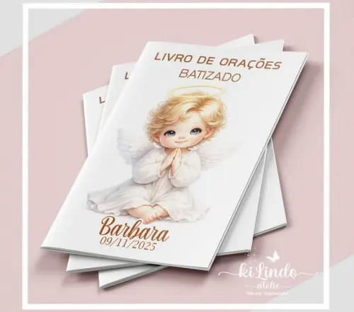 Livrinho de Oração Lembrancinha Batizado