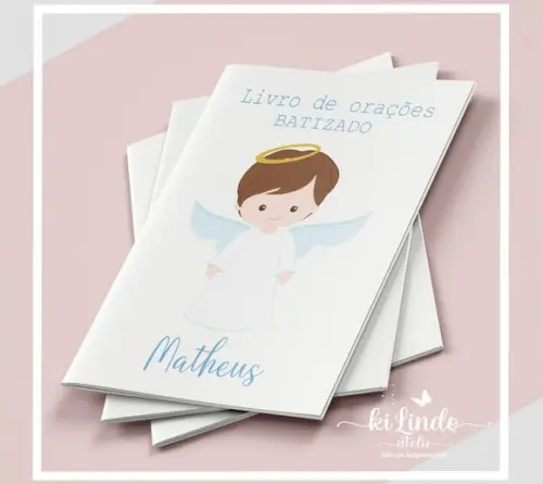 Livrinho de Oração Lembrancinha Batizado