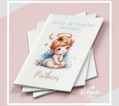 Livrinho de Oração Lembrancinha Batizado