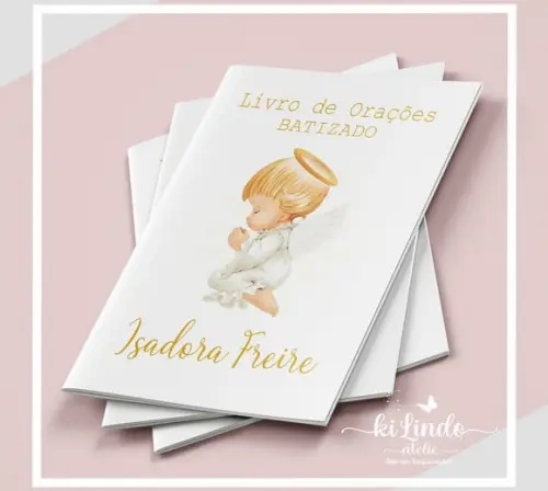 Livrinho de Oração Lembrancinha de Batizado