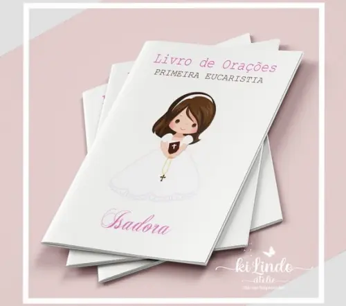 Livro de Oração Lembrancinha Primeira Eucaristia