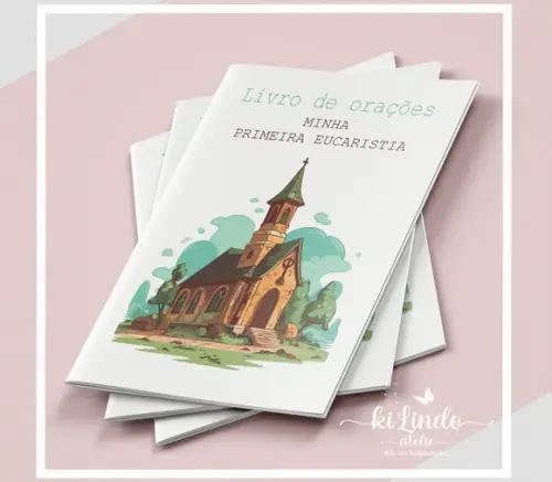 Livro de Oração Lembrancinha Primeira Eucaristia