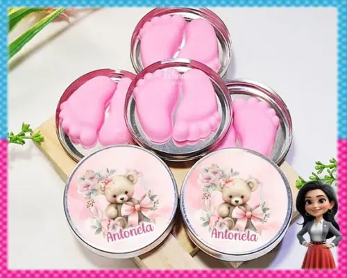 Sabonete de Pezinho na Latinha Personalizada