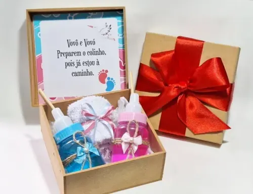 Kit Aromatizador Presente Anúncio de Gravidez Avós
