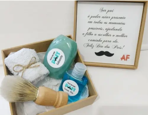 Kit Barbear Personalizado Dia dos Pais com Mensagem