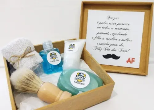 Kit Barbear Personalizado Dia dos Pais com Mensagem