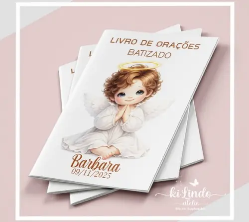 Livrinho de Oração Lembrancinha Batizado