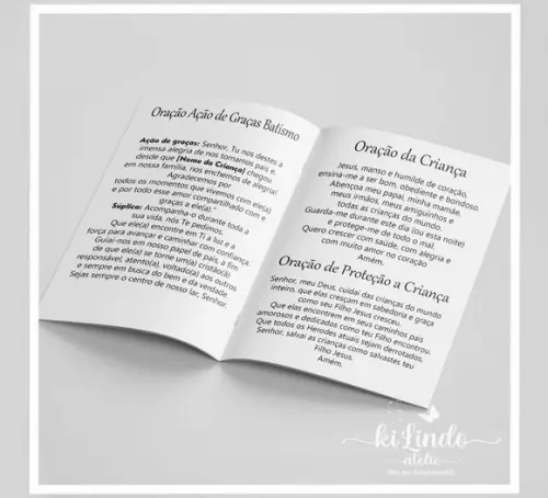 Livro de Oração Lembrancinha Primeira Eucaristia