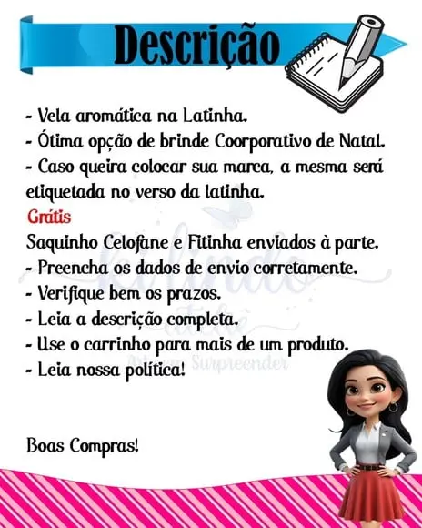 Vela na Latinha Lembrancinha de Natal