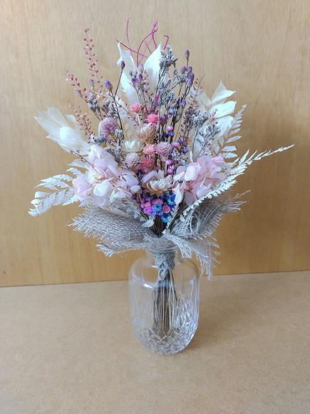 Arranjo no Vaso com Buque de Flores Desidratadas