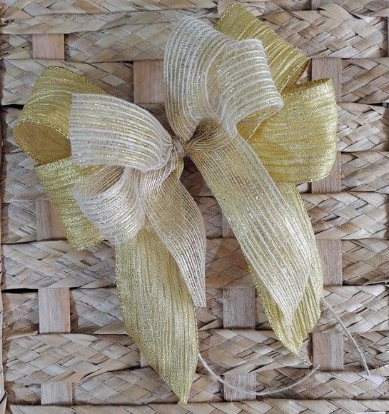 Laço Dourado para Árvore de Natal