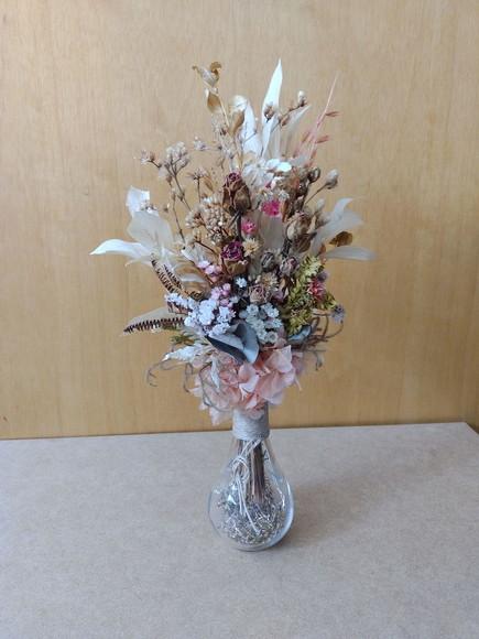 Arranjo com Flores Desidratadas