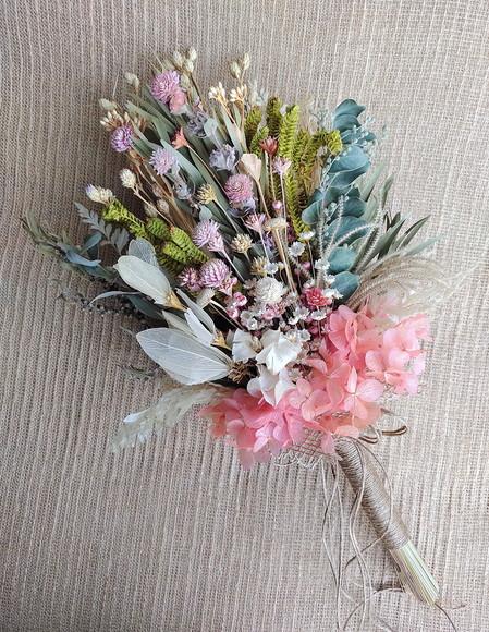 Buque de Noiva com Flores Desidratadas