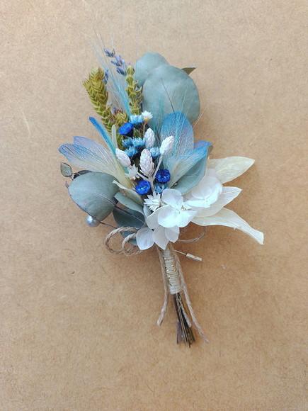 Lapela Floral - Azul Royal