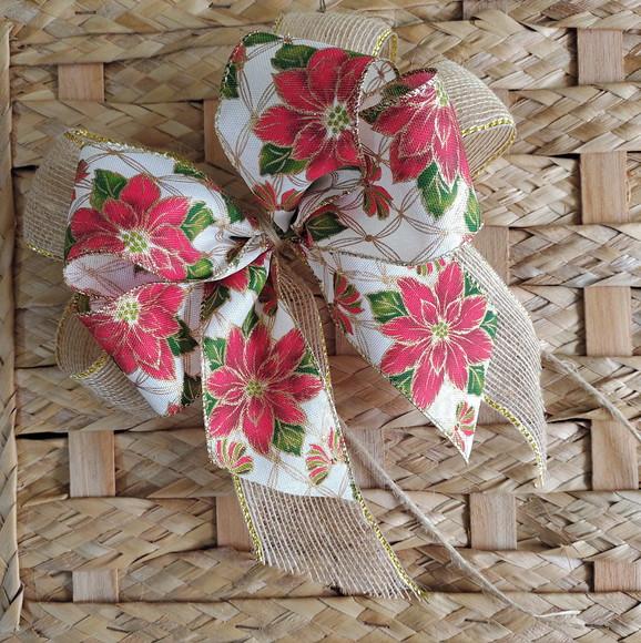 Laço de Natal - Poinsetia