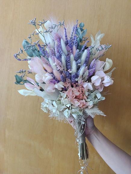 Buquê de Noiva G - Lavanda Desidratadas
