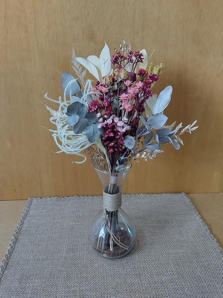 Arranjo no Vaso com Buque de Flores Desidratadas