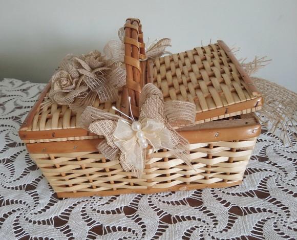 Mini Cesta Pic Nic decorada