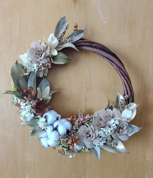 Guirlanda Rustica com Flores de Juta