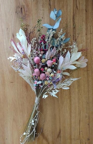 Buque de Noiva com Flores Desidratadas P - Campestre