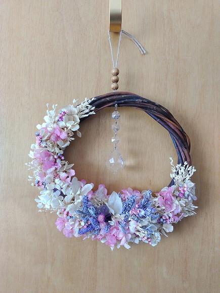 Mini Guirlanda com Hortensias e Lavandas (26cm)