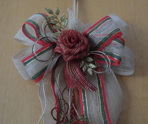 Laço Duplo para Porta - Natal Tradicional