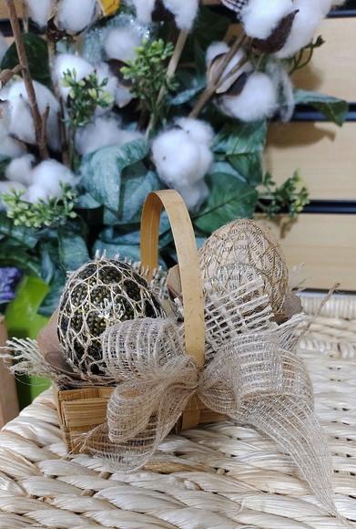 Mini Cesta de Ovos Rusticos