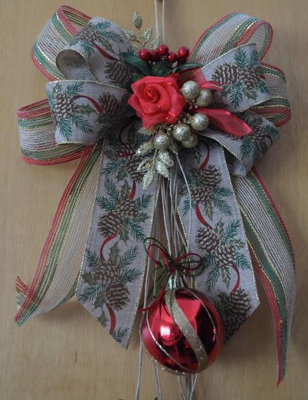 Laço para Porta - Natal Rústico