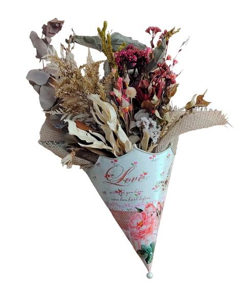 Guarda Chuva Vintage G com Buque de Flores Secas