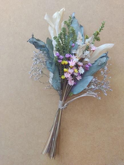 Mini Buque com Flores Desidratadas - Lilás