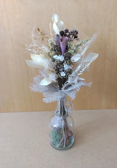 Arranjo com Flores Desidratadas - Marrom