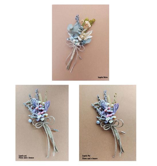 Kit Lapela Floral para Noivos (3 Unidades)
