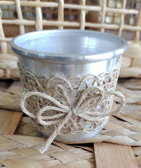 Pote de Alumínio decorado