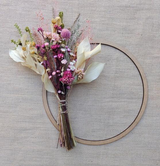 Mini Buquê P/decoração de Bolo em Tons de Rosa
