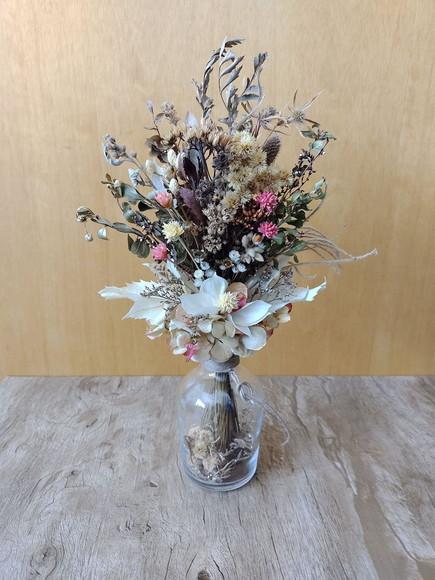 Arranjo com Flores Desidratadas