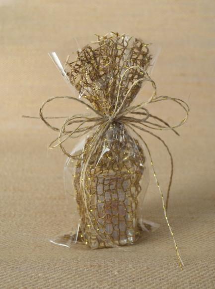 Embalagem de Juta (10x20cm) Especial Ouro