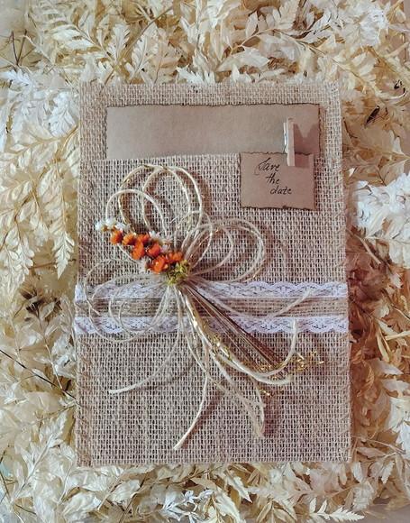 Envelope para Convite de Casamento em Juta