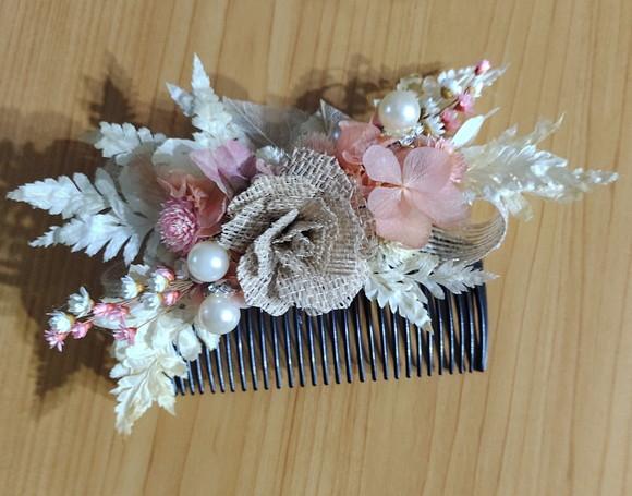 Arranjo de Cabelo - Flor de Juta