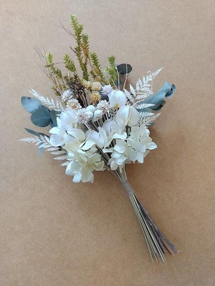 Mini Buque com Flores Desidratadas - Natural (35cm)