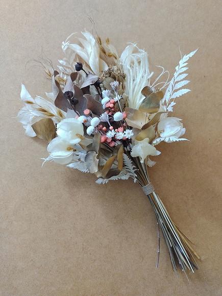 Mini Buque com Flores Desidratadas - Natural (35cm)